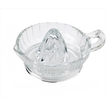 Citrus Juicer Reamer with Handle and Pour Spout Heavyweight Glass