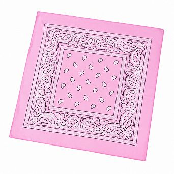 Live2Pedal 12 pc Cotton Bandanas Paisley Pattern 22x22 in Multicolor Headband Necktie