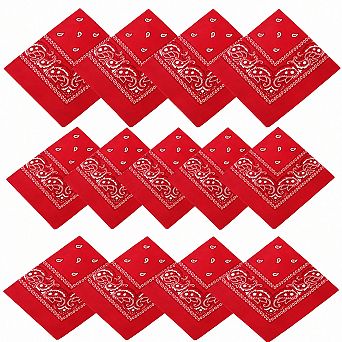 Live2Pedal 14 pc Paisley Print Bandanas Novelty Headwraps for Women Men Boy Girl