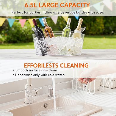 Ice Bucket for Parties 2 Packs Portable Drink Bucket with Scoop