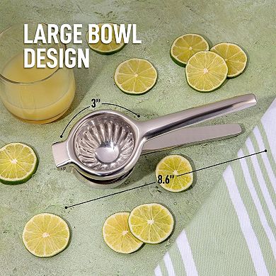 Stainless Steel Lemon Squeezer Heavy Duty Solid Metal Press