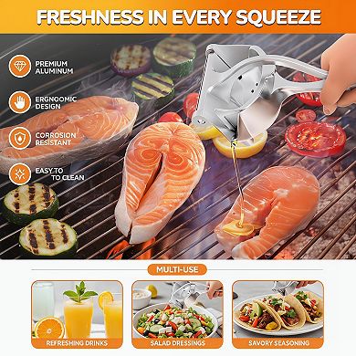 Fruit Juice Squeezer Handheld Aluminum Alloy Manual Juicer