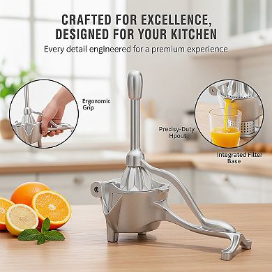 Fruit Juice Squeezer Handheld Aluminum Alloy Manual Juicer