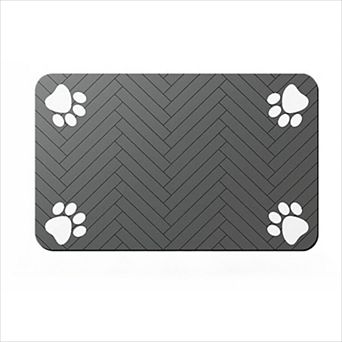 Absorbent Pet Feeding Mat with Waterproof Rubber Backing