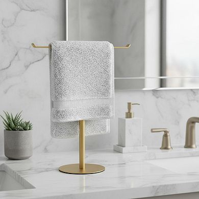 Stainless Steel Hand Towel Stand T-Shape Holder Multifunctional for Bathroom Kitchen
