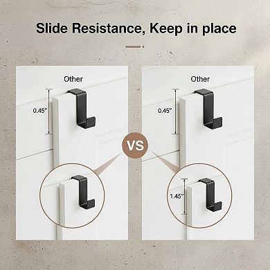Over The Door Towel Rack 2 Pack Metal Rustproof Scratch Resistant Curved Arc Quick Drying
