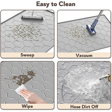 Cat Litter Mat Large 34x22 Inch Waterproof Silicone Pad