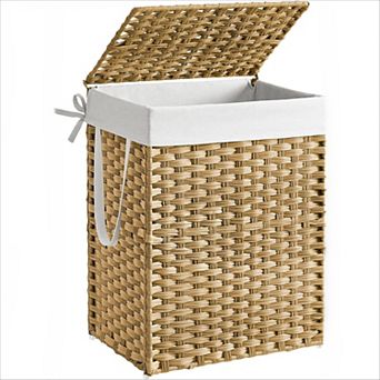 Laundry Hamper with Lid Large Capacity Synthetic Rattan