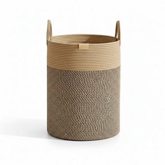 Laundry Hamper 95L Large Cotton Rope Woven Storage Basket
