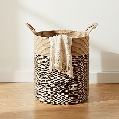 Laundry Hamper 95L Large Cotton Rope Woven Storage Basket