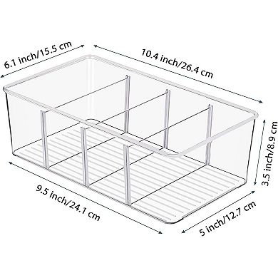 Food Storage Organizer Bins 8 Pack Clear Plastic for Pantry