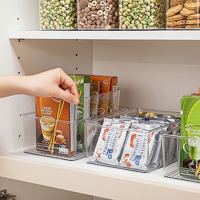 Food Storage Organizer Bins 8 Pack Clear Plastic for Pantry