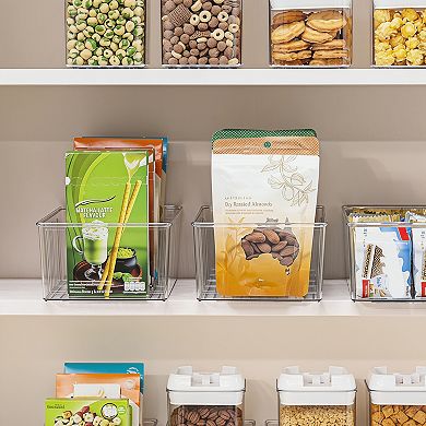 Food Storage Organizer Bins 8 Pack Clear Plastic for Pantry