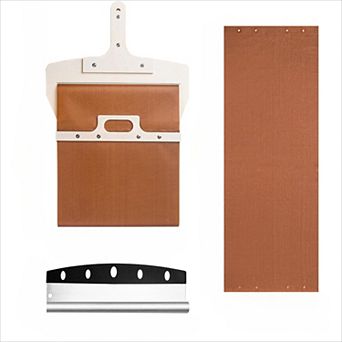 Sliding Pizza Peel with Pizza Cutter Rocker Detachable Handle