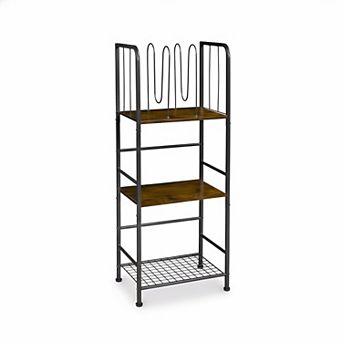 Free Standing 3 tier Towel Rack Metal Wood Detachable U-Shaped Rustic Bathroom Pool Storage