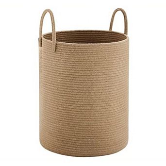 Jute Rope Laundry Hamper Basket 58L Tall for Nursery