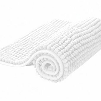 Bathroom Rugs Chenille Bath Mat Soft Short Plush Water Absorbent Quick Dry Machine Washable