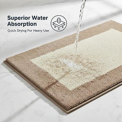 Bathroom Rugs Non-slip Extra Soft Absorbent Quick Dry Machine Washable