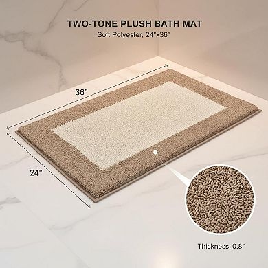 Bathroom Rugs Non-slip Extra Soft Absorbent Quick Dry Machine Washable