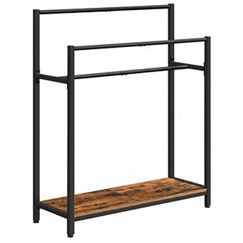 Extra Large Free Standing Towel Rack 3 tier Blanket Holder with Bottom Shelf