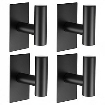 Stainless Steel Heavy Duty Adhesive Towel Hooks Waterproof for Coat Clothes Closet Kitchen