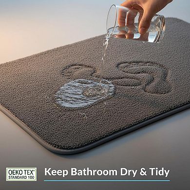 3 Piece Bathroom Rugs Set Non Slip Quick Dry Ultra Soft Memory Foam Absorbent Bath Mat Set