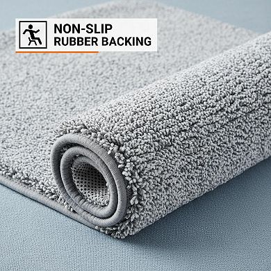 Bathroom Rugs Mat Extra Soft Absorbent Microfiber TP Rubber Backing Quick Dry Machine Washable