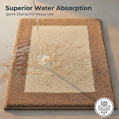 Bathroom Rugs Non-slip Extra Soft Absorbent Machine Washable Quick Dry Mats For Shower Bathtub Sink