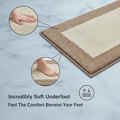 Bathroom Rugs Non-slip Extra Soft Absorbent Machine Washable Quick Dry Mats For Shower Bathtub Sink