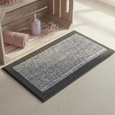 Long Non Slip Washable Chenille Runner Rug Soft Absorbent Quick Dry for Bathroom Kitchen Hallway