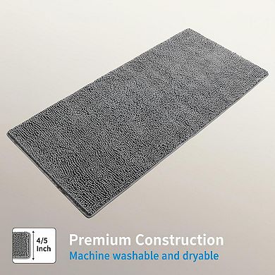Luxury Shaggy Bath Mat Soft Plush Absorbent Non Slip Washable Large Bathroom Rug Runner