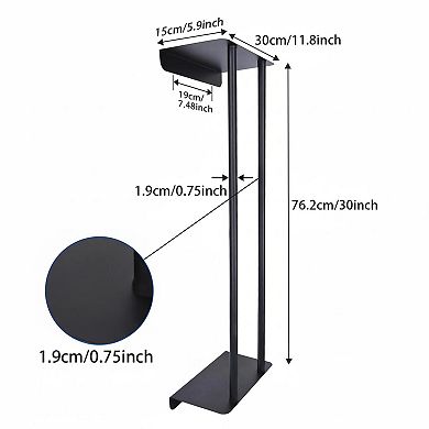 Bathroom Towel Storage Rack Wall Mounted with Shelf Metal Large Capacity