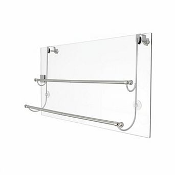 Extra Wide 2 tier Towel Rack For Glass Shower Stainless Steel No Rust