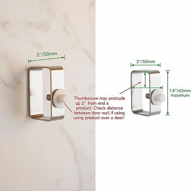 Extra Wide 2 Tier Towel Rack For Glass Shower Stainless Steel No Rust