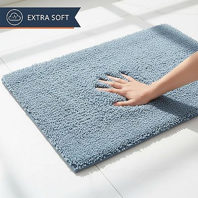 Bathroom Rug Mat Extra Soft Absorbent Microfiber Non-slip Plush Shaggy Machine Wash Dry Carpet