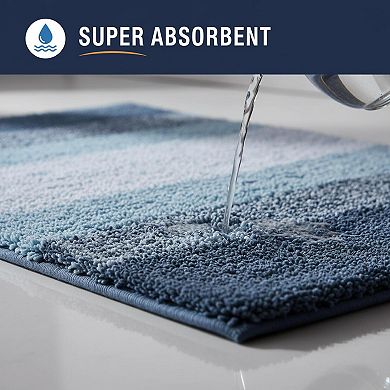 Bathroom Rug Mat Extra Soft Absorbent Microfiber Non-slip Plush Shaggy Machine Wash Dry Carpet