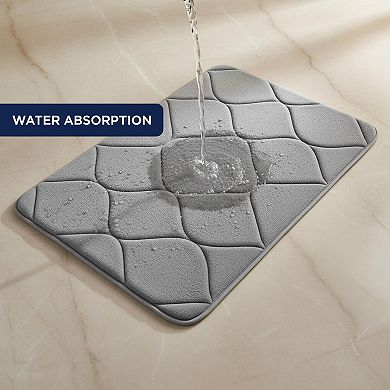 Memory Foam Bath Mat Ultra Soft Non-slip Plush Water Absorbent Quick Dry Machine Washable Bathroom