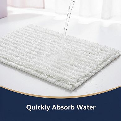 Luxury Chenille Bathroom Rugs Sets 2 Piece Thickened Non Slip Quick Dry Machine Washable