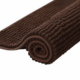 Bathroom Rugs Chenille Soft Short Plush Mat Water Absorbent Quick Dry Machine Washable HMA Backed