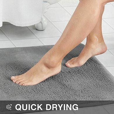 Memory Foam Bath Mat Non Slip Absorbent Quick Dry Cozy Bathroom Rug