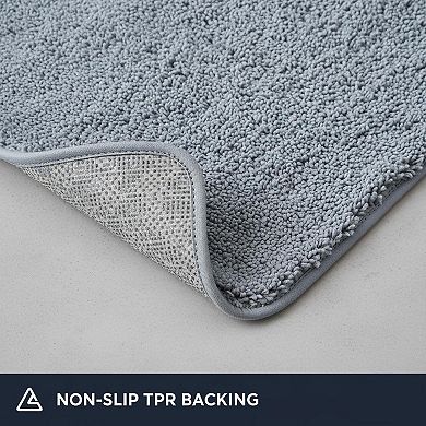 Ultra Soft Microfiber 3 Piece Bathroom Rug Set Non Slip Quick Dry Absorbent Machine Washable