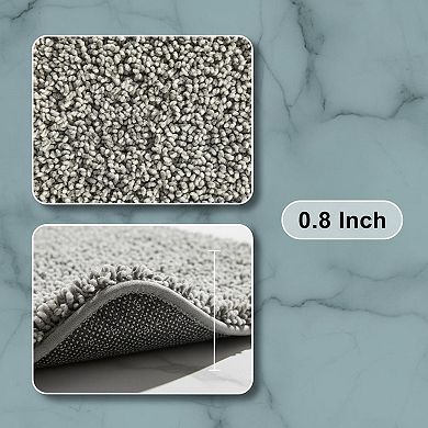 Bathroom Runner Rug Soft Absorbent Non Slip Washable Plush Microfiber Bath Mat