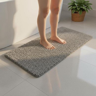 Bathroom Runner Rug Soft Absorbent Non Slip Washable Plush Microfiber Bath Mat