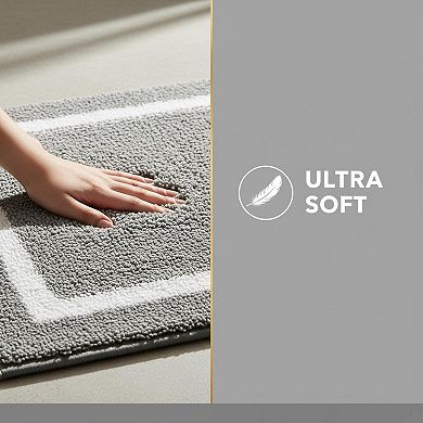 Bathroom Rugs Extra Soft Absorbent Microfiber Non-slip Machine Washable Quick Dry Shaggy Carpet