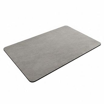 Non Slip Bath Mat Rubber Backing Quick Dry Absorbent Faux Suede Thin Fit Under Door Bathroom Rug
