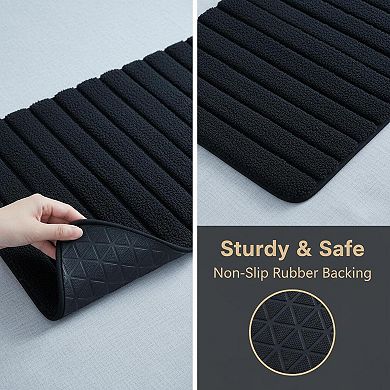 Luxury Long Bathroom Runner Rug Thick Soft Microfiber Non Slip Absorbent Machine Washable Plush