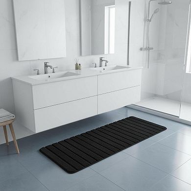 Luxury Long Bathroom Runner Rug Thick Soft Microfiber Non Slip Absorbent Machine Washable Plush