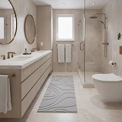 Bathroom Runner Rug Non Slip Absorbent Quick Dry Microfiber Large Soft Machine Washable