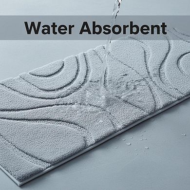 Bathroom Runner Rug Non Slip Absorbent Quick Dry Microfiber Large Soft Machine Washable
