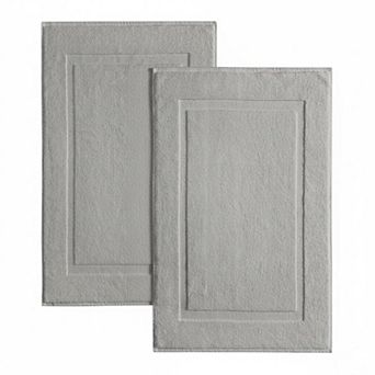 2 pc Cotton Bath Mat Set Soft Absorbent Reversible Quick-Dry